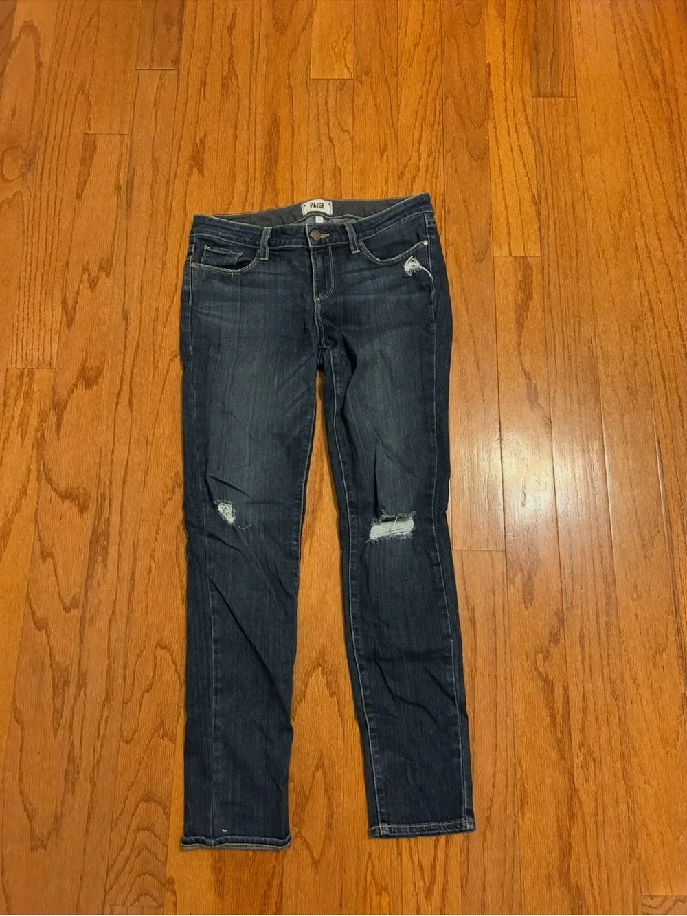 PAIGE Distressed Skinny Jeans Women's Size 29 Premium Designer Stretch Denim